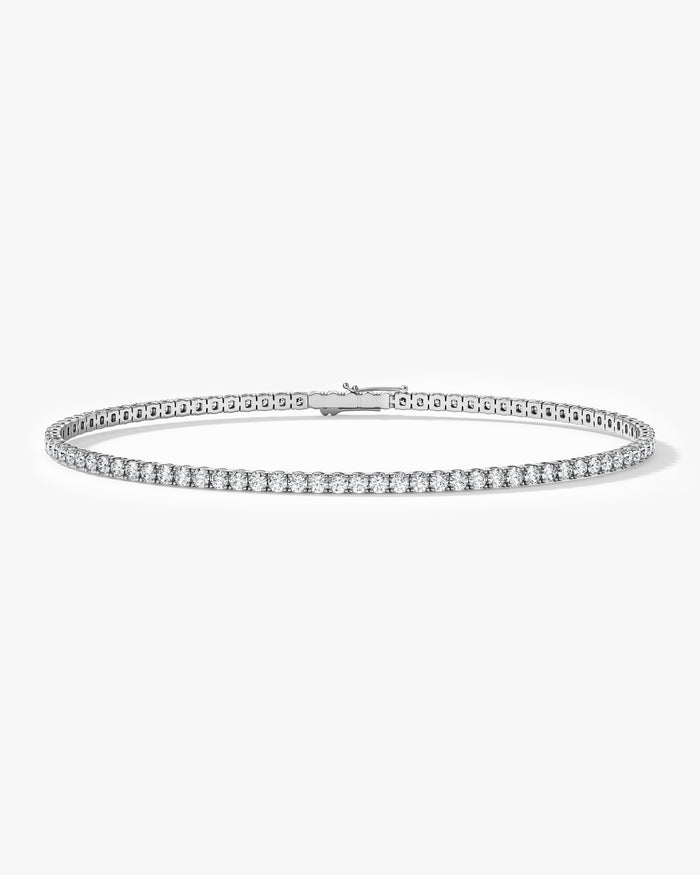 2mm Round Moissanite Tennis Bracelet Style 2 image 1