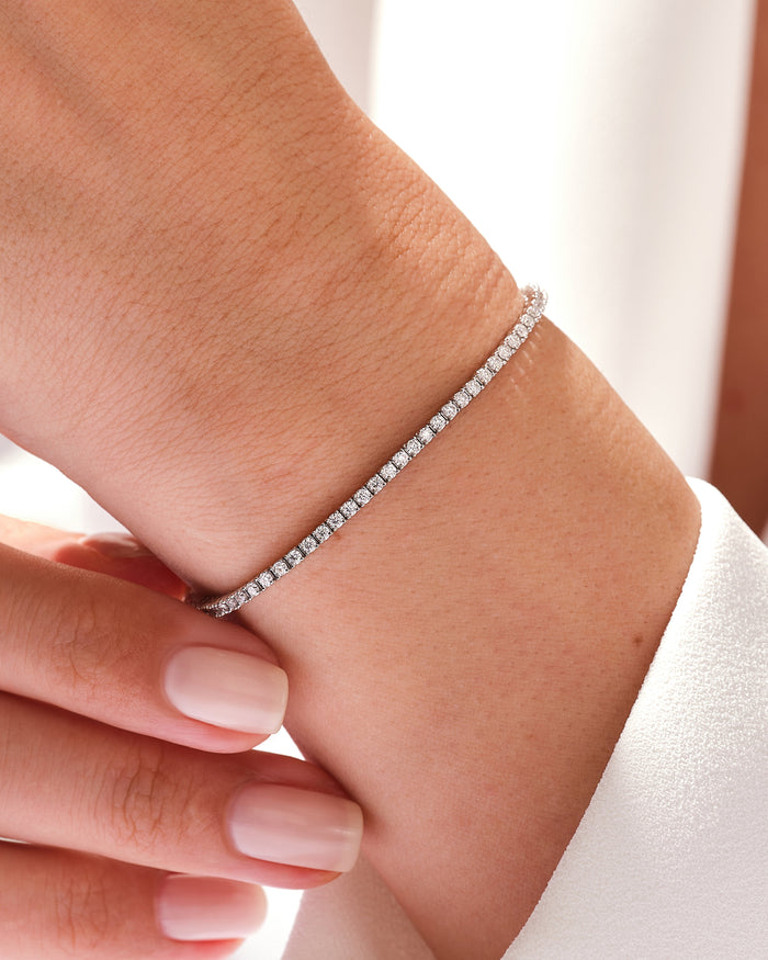2mm Round Moissanite Tennis Bracelet Style 2 image 2