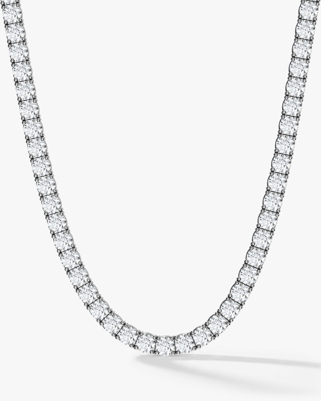 4.5mm Round Prong Moissanite Tennis Necklace image 1