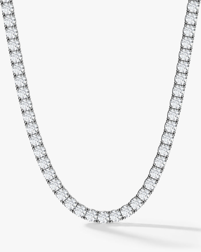 4.5mm Round Prong Moissanite Tennis Necklace image 1