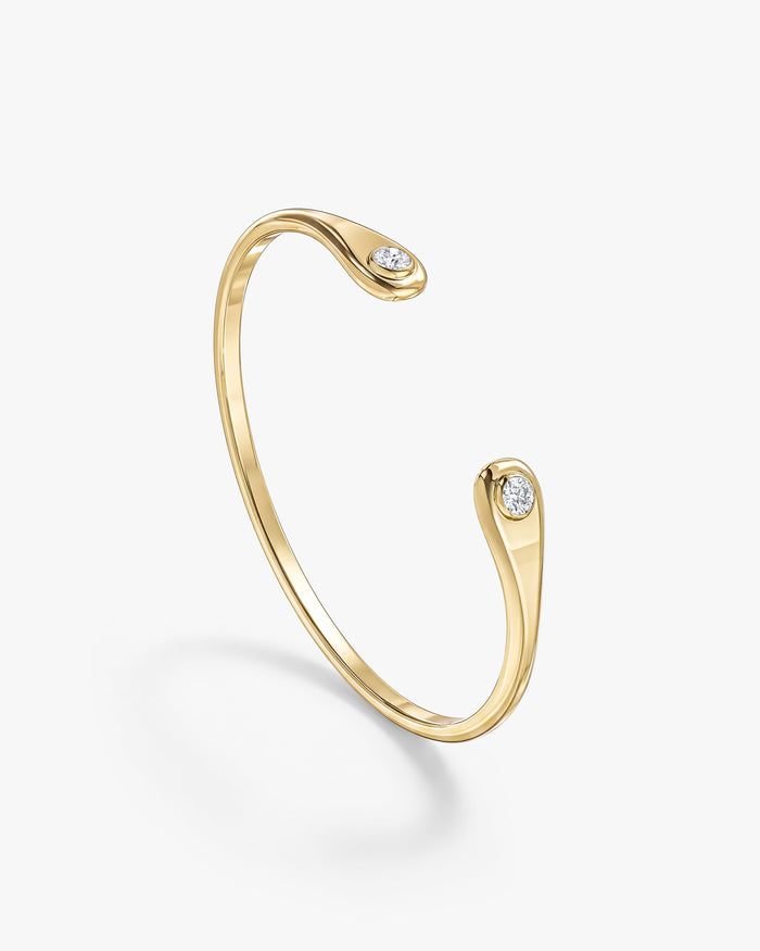 Bezel Gemstone Cuff Moissanite Bracelet image 1