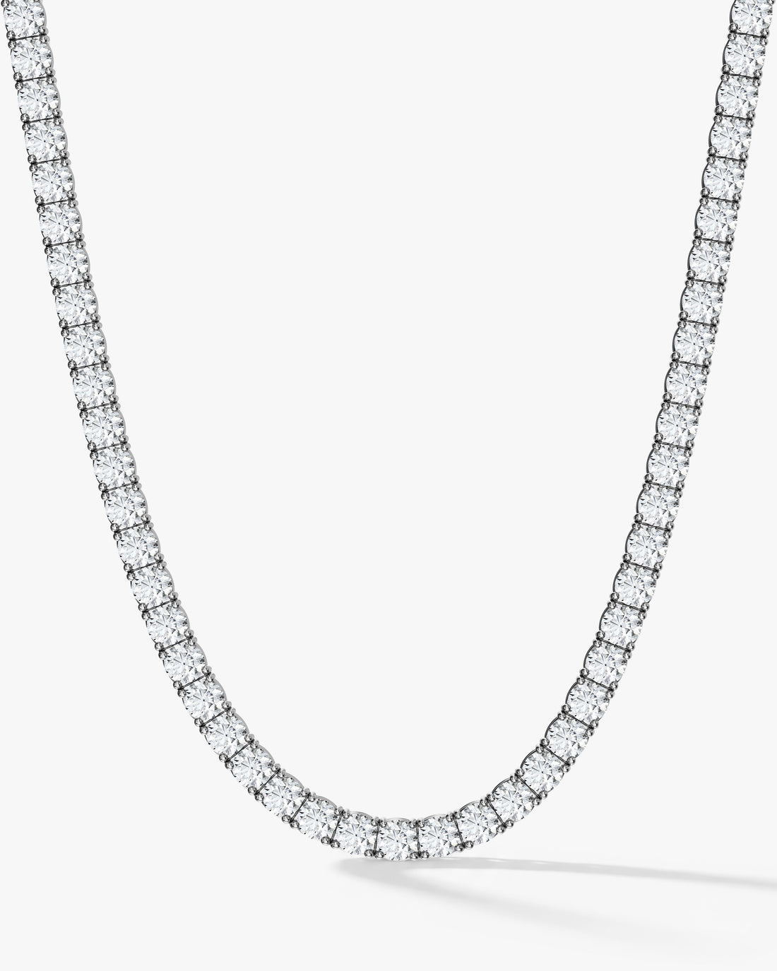 4mm Round Moissanite Tennis Necklace Style 2 image 1