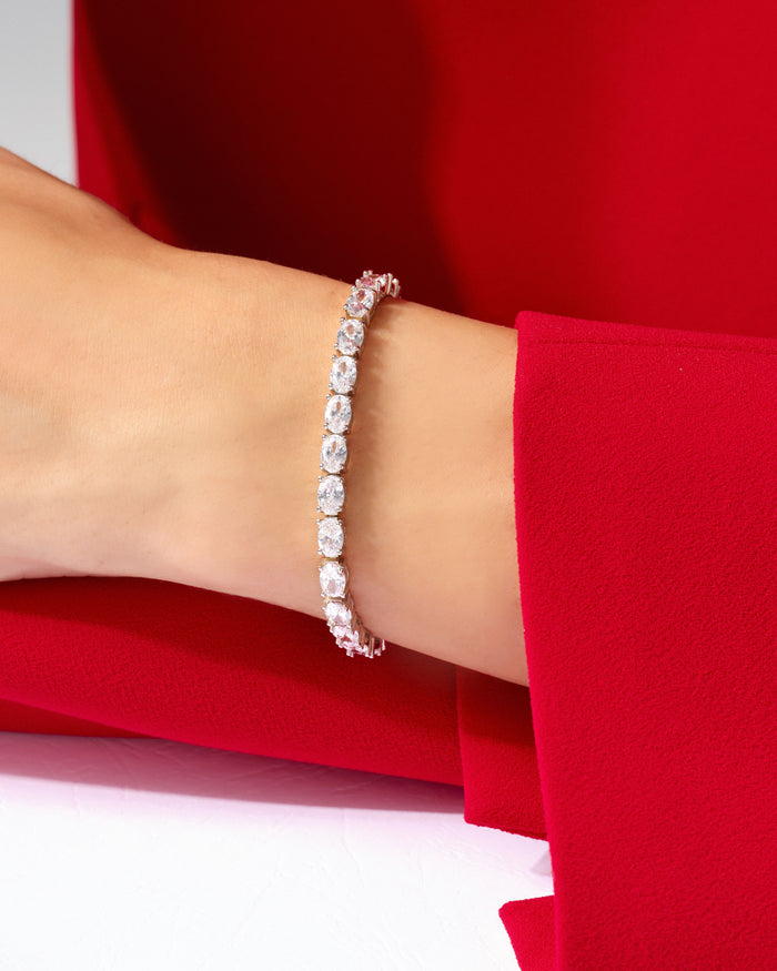 5mm Oval Moissanite Tennis Bracelet image 2