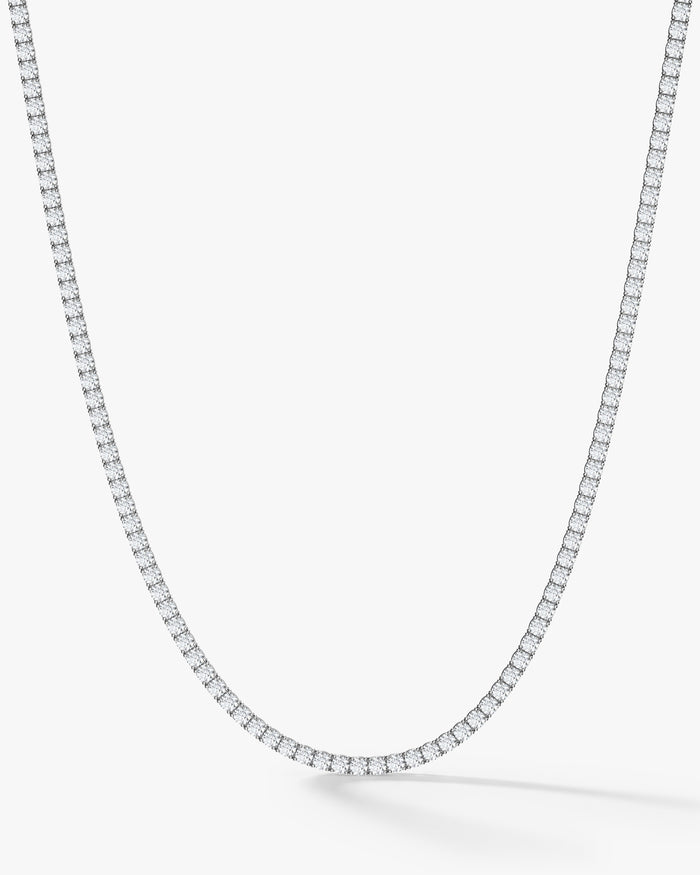 2mm Round Moissanite Tennis Necklace Style 3 image 1