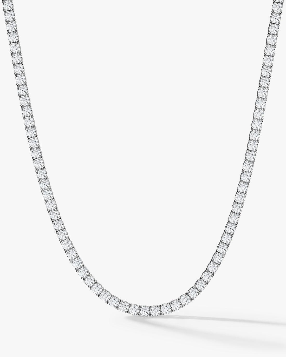 2.8mm Round Moissanite Tennis Necklace Style 2 image 1