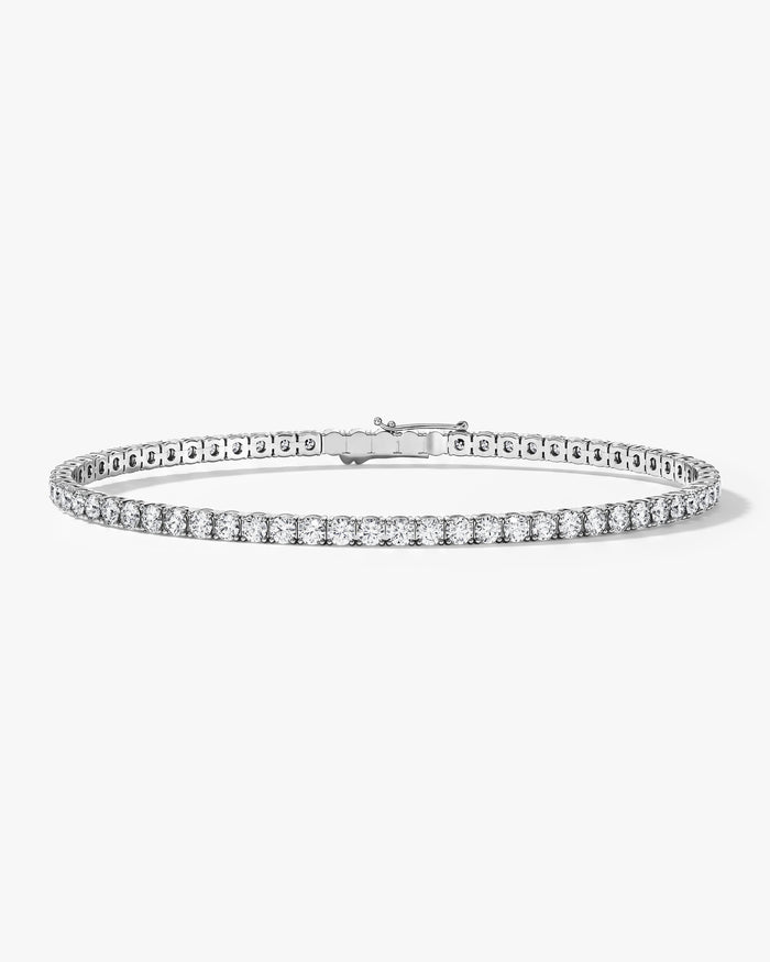 2.5mm Round Moissanite Tennis Bracelet Style 2 image 1