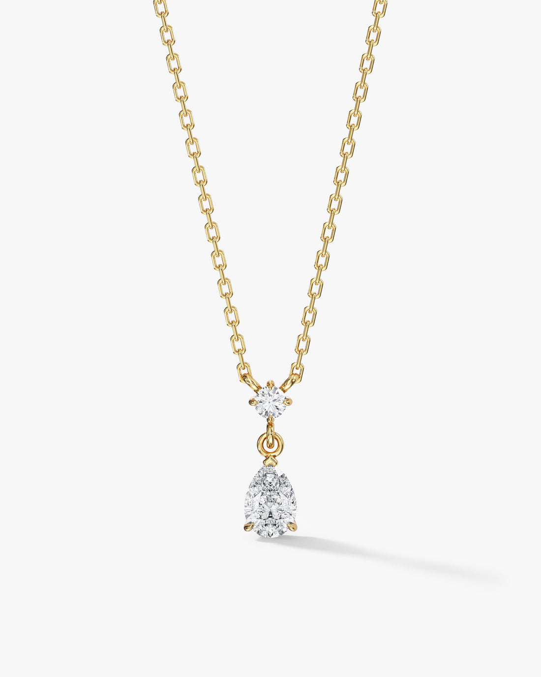 Pear Drop Moissanite Pendant Necklace image 1