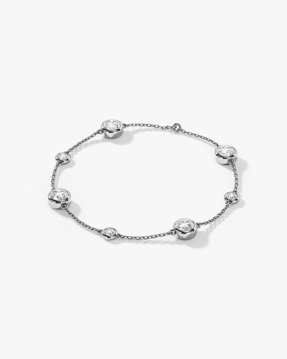 Alternating Station Moissanite Bracelet image 1