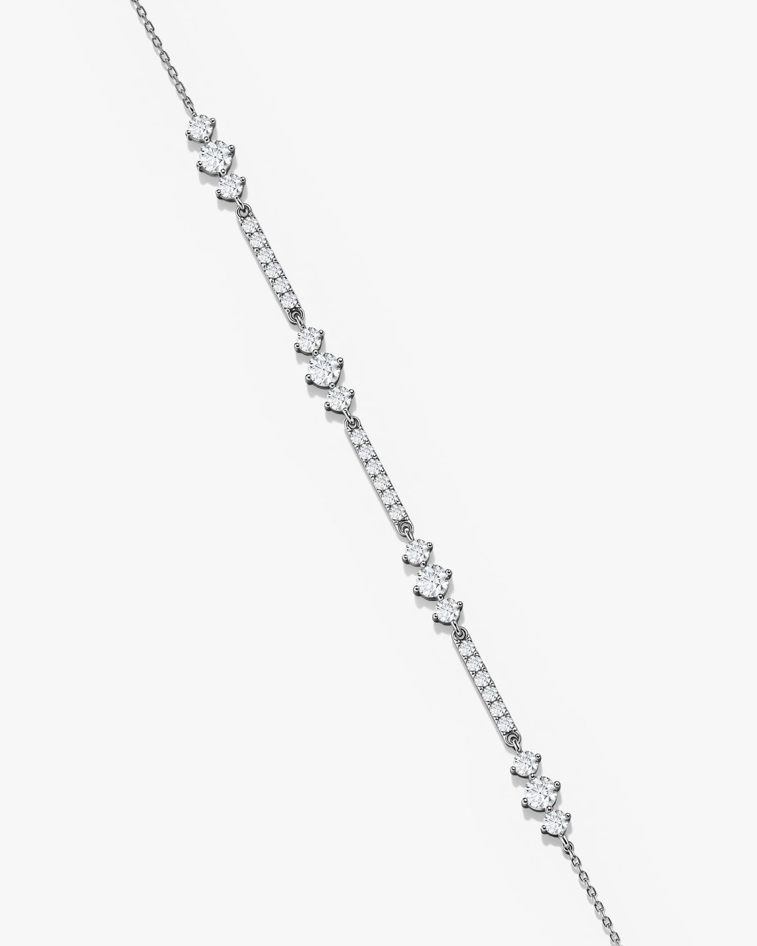 Scattered Station Moissanite Bracelet image 1