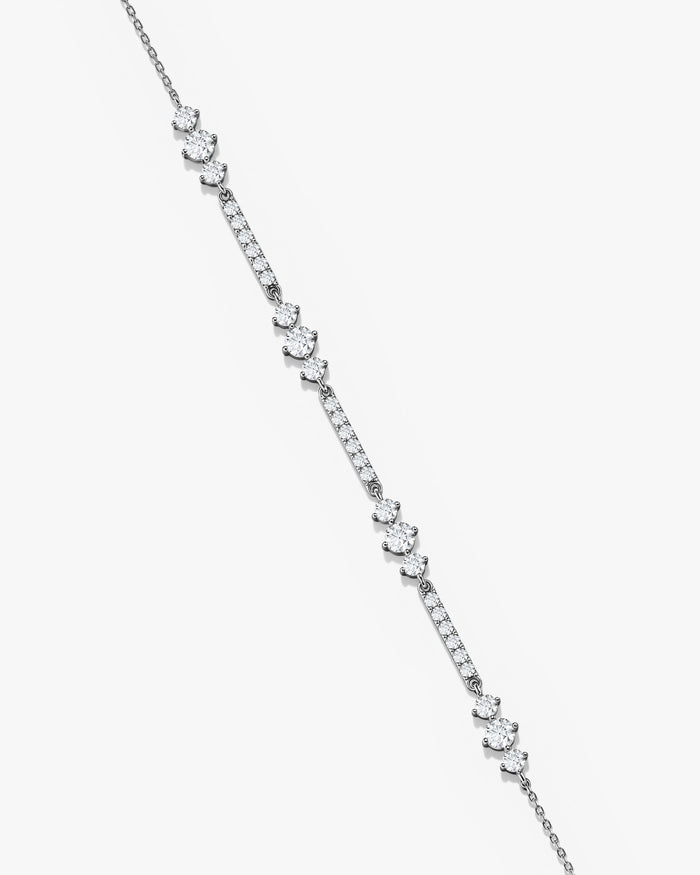 Scattered Station Moissanite Bracelet image 1