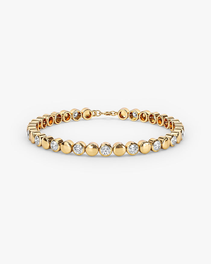3mm Round Bezel Set Moissanite Tennis Bracelet image 2