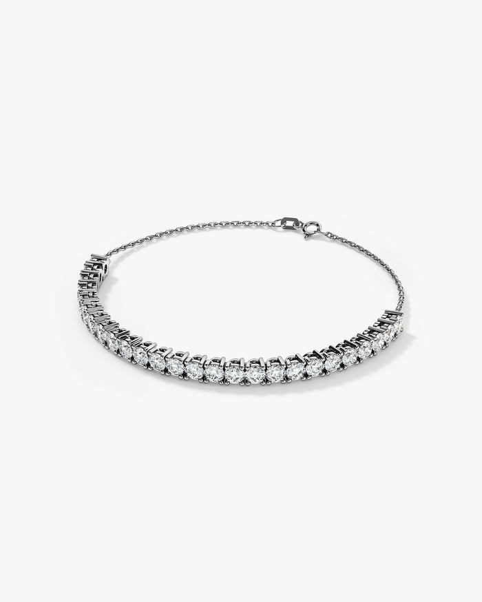 3mm Round Cable Chain Moissanite Tennis Bracelet image 1