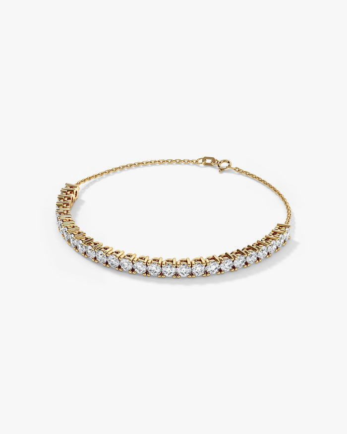 3mm Round Cable Chain Moissanite Tennis Bracelet image 2