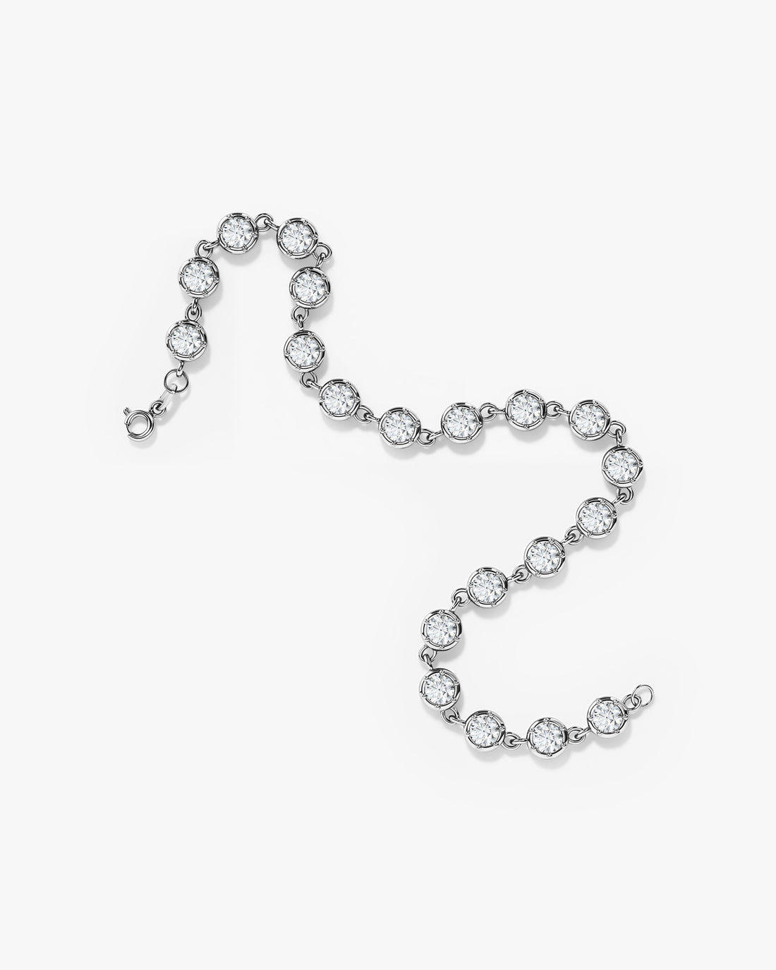 Bezel Sparkle Moissanite Bracelet image 1