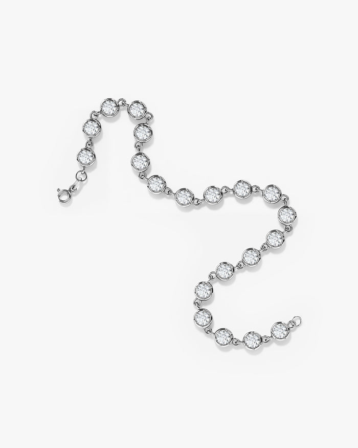 Bezel Sparkle Moissanite Bracelet image 1