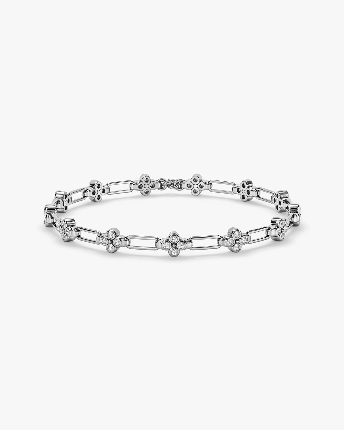 Clover Link Moissanite Bracelet image 1