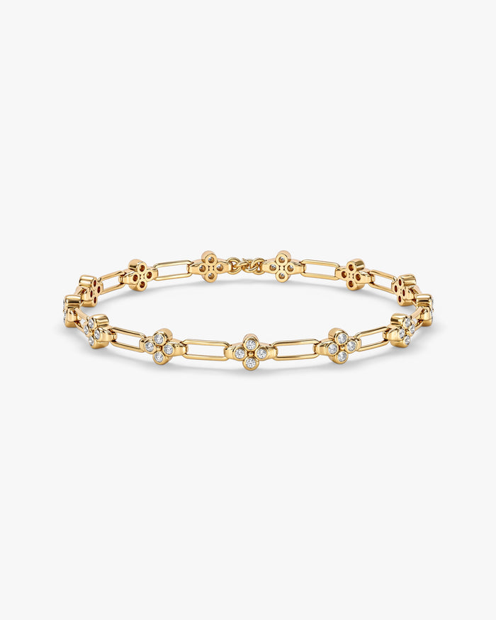 Clover Link Moissanite Bracelet image 2
