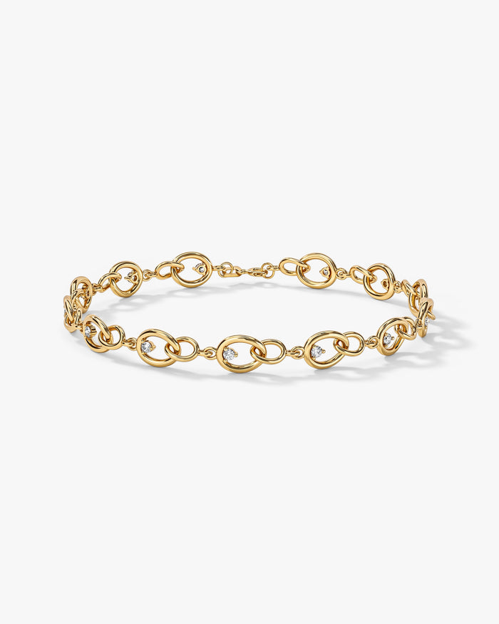 Interlocking Oval Link Moissanite Bracelet image 2