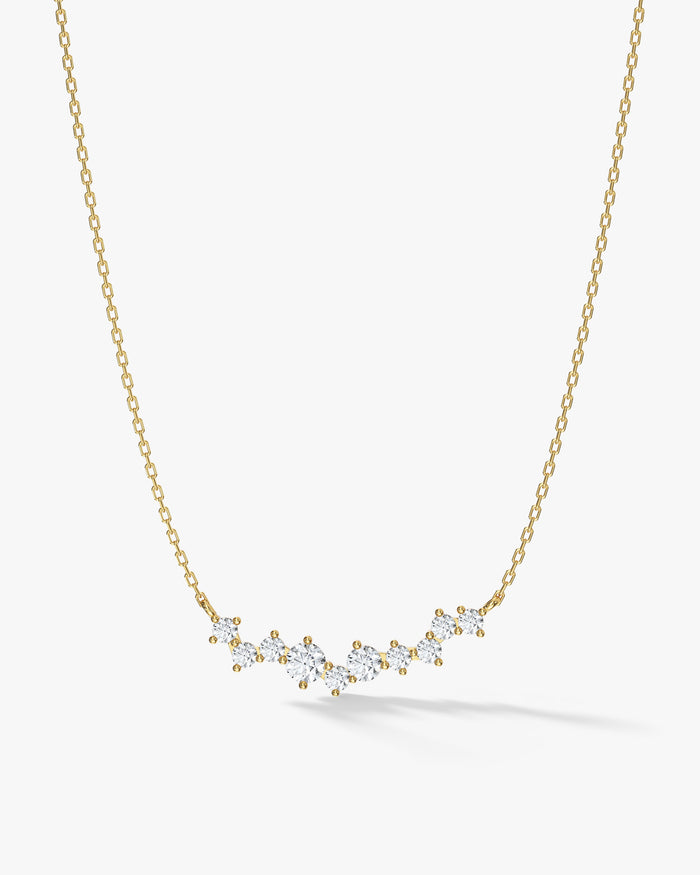 Scattered Bar Moissanite Pendant Necklace image 2