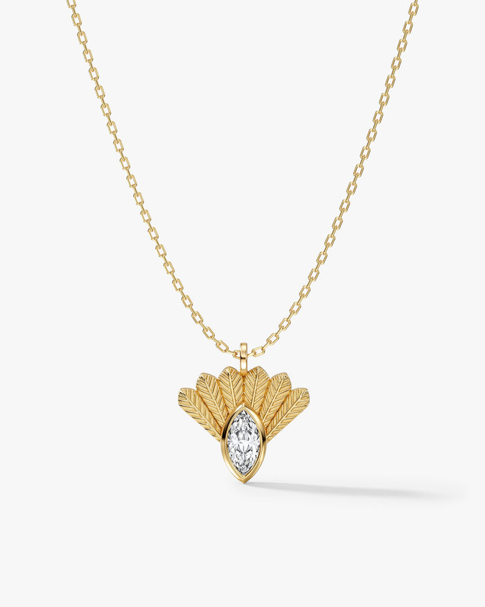Marquise Guardian Moissanite Pendant Necklace image 2