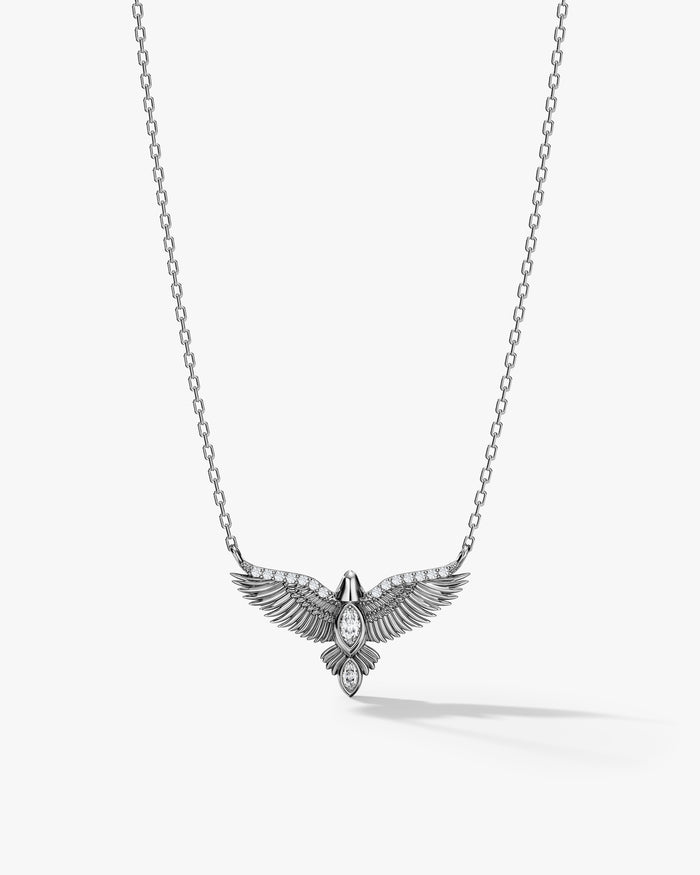 Soaring Eagle Moissanite Pendant Necklace image 1