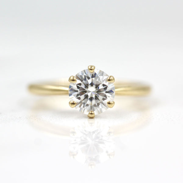 Round Cut Moissanite Solitaire Engagement Ring 2 CT to 5 CT