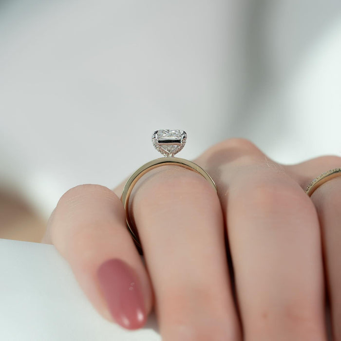 Profile showing the hidden pave halo and flat band profile