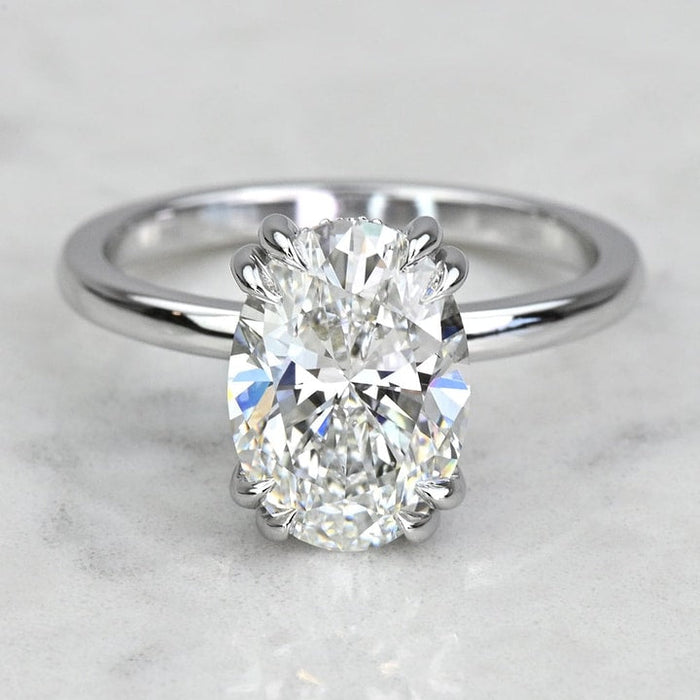 2.50 CT Oval Cut Lab Grown Diamond Solitaire Engagement Ring Mapple Gems