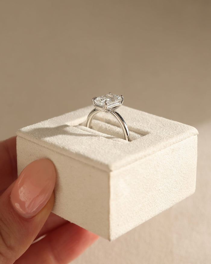 Radiant Cut Moissanite Classic Polished Band Solitaire Engagement Ring 2 CT to 5 CT - view 2