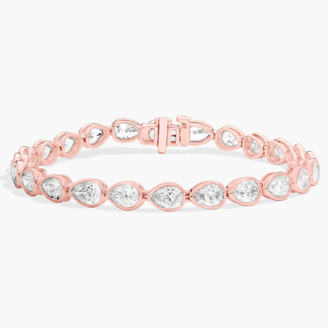10.00ct Pear Cut Moissanite Tennis Bracelet - hero
