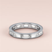 0.25 TCW Buggatte Cut Lab Grown Diamond Wedding Band Gift For Her Mapple Gems