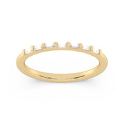 0.20 TCW Buggatte Cut Lab Grown Diamond Wedding Band Gift For Her Mapple Gems