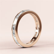 0.25 TCW Buggatte Cut Lab Grown Diamond Wedding Band Gift For Her Mapple Gems