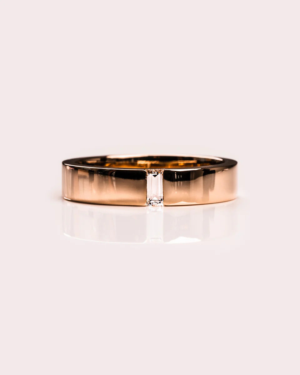 0.05 TCW Buggatte Cut Lab Grown Diamond Wedding Band Gift For Her Mapple Gems