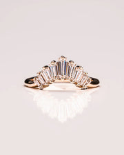 0.40 TCW Buggatte & Tapper Cut Lab Grown Diamond Wedding Band Gift For Her Mapple Gems