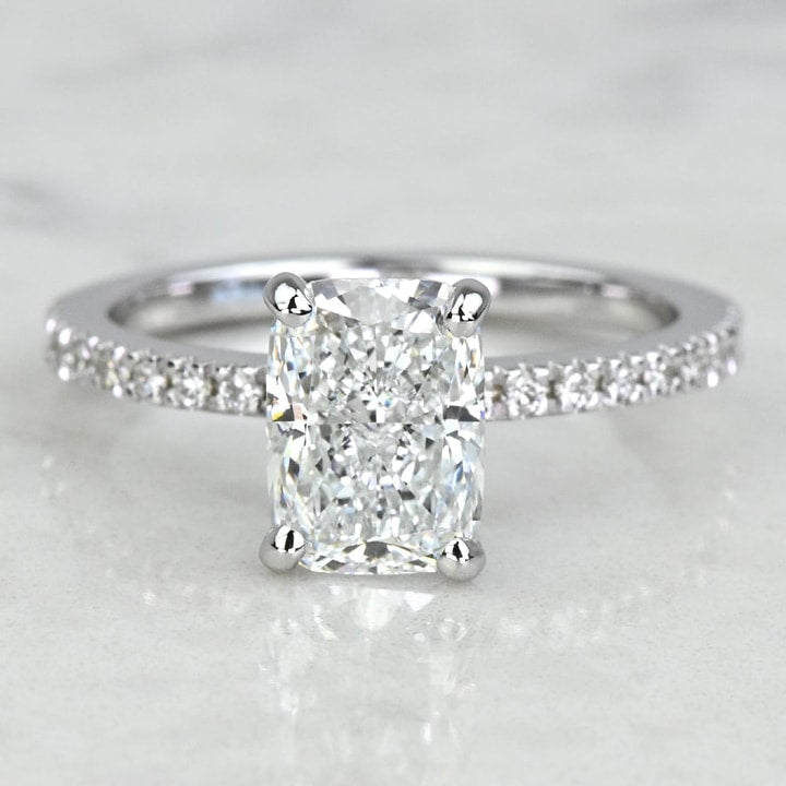2.00 CT Cushion Cut Lab Grown Diamond Engagement Ring Mapple Gems