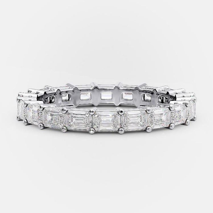 2.50 TCW Emerald Cut Lab Grown Diamond Wedding Band Gift For Her Mapple Gems
