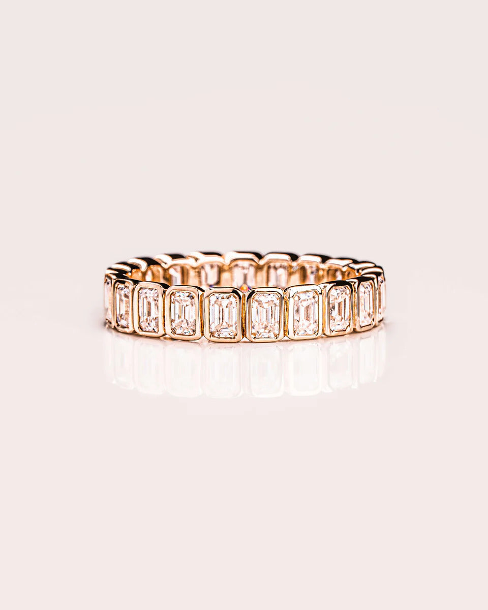 2.50 TCW Emerald Cut Lab Grown Diamond Wedding Band Gift For Her Mapple Gems
