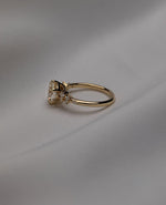 Load image into Gallery viewer, Handmade Six Prong Moissanite Bridal Ring with Side Accents


