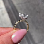Load image into Gallery viewer, Elegant Hidden Halo Bridal Moissanite Ring


