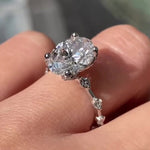 Load image into Gallery viewer, Oval Diamond Alternative Engagement Ring


