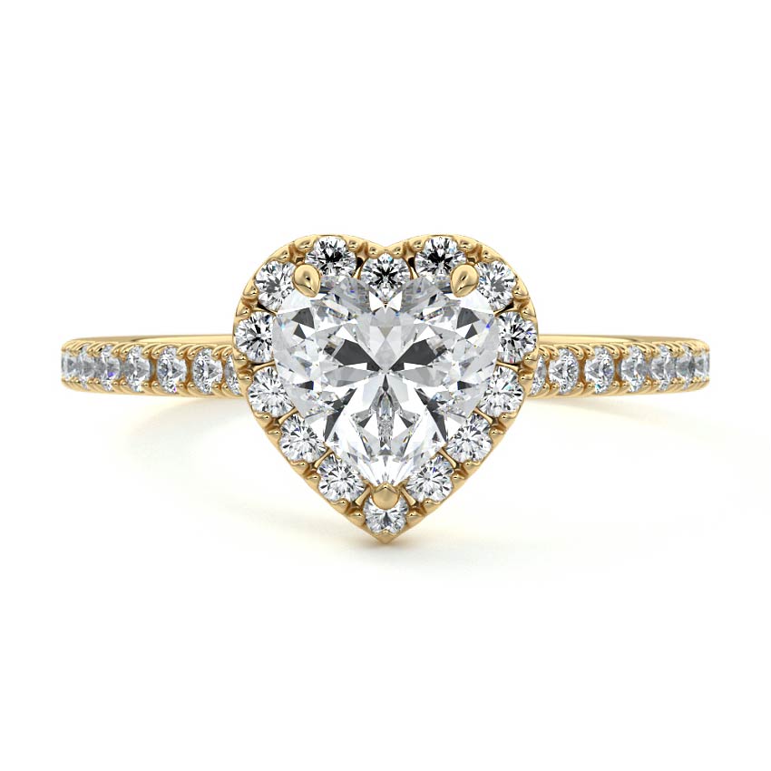 1.50 CT Heart Cut Lab Grown Diamond Engagement Ring Mapple Gems