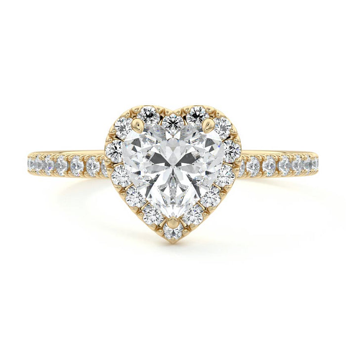 1.50 CT Heart Cut Lab Grown Diamond Engagement Ring Mapple Gems