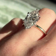 Marquise Moissanite Solitaire Ring – 14K Gold Engagement & Promise Ring