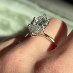 Load image into Gallery viewer, Marquise Moissanite Solitaire Ring – 14K Gold Engagement &amp; Promise Ring

