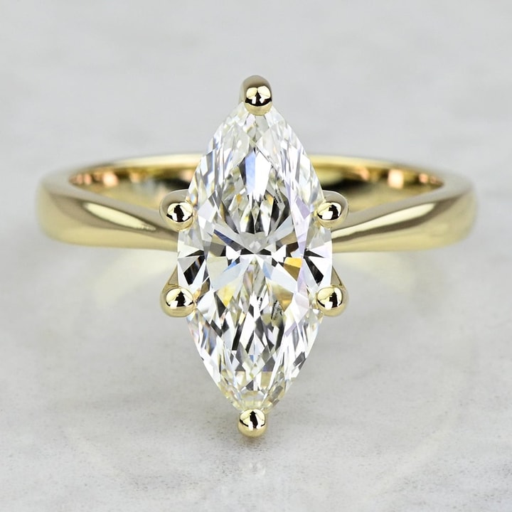 2.00 CT Marquise Cut Lab Grown Diamond Engagement Ring Mapple Gems