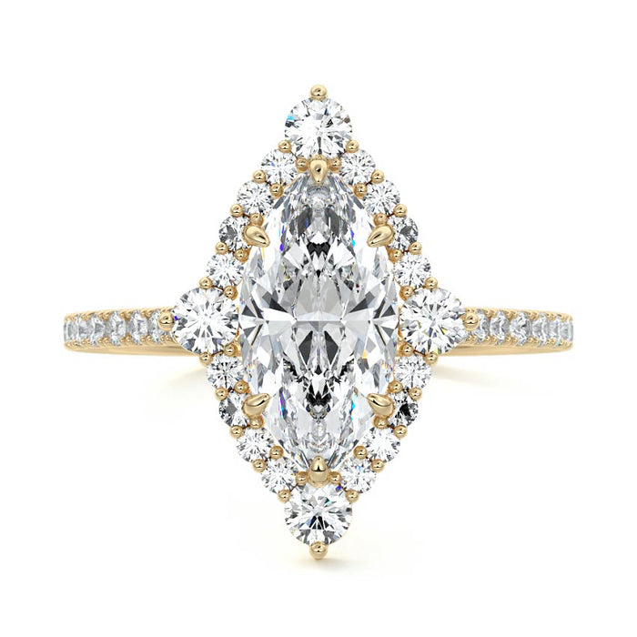 1.75 CT Marquise Cut Lab Grown Diamond Engagement Ring Mapple Gems