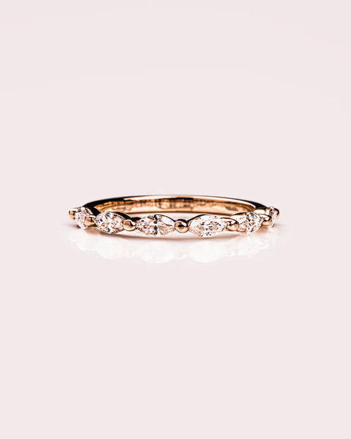 0.15 CT Marquise Cut Lab Grown Diamond Wedding Band Gift For Bride Mapple Gems