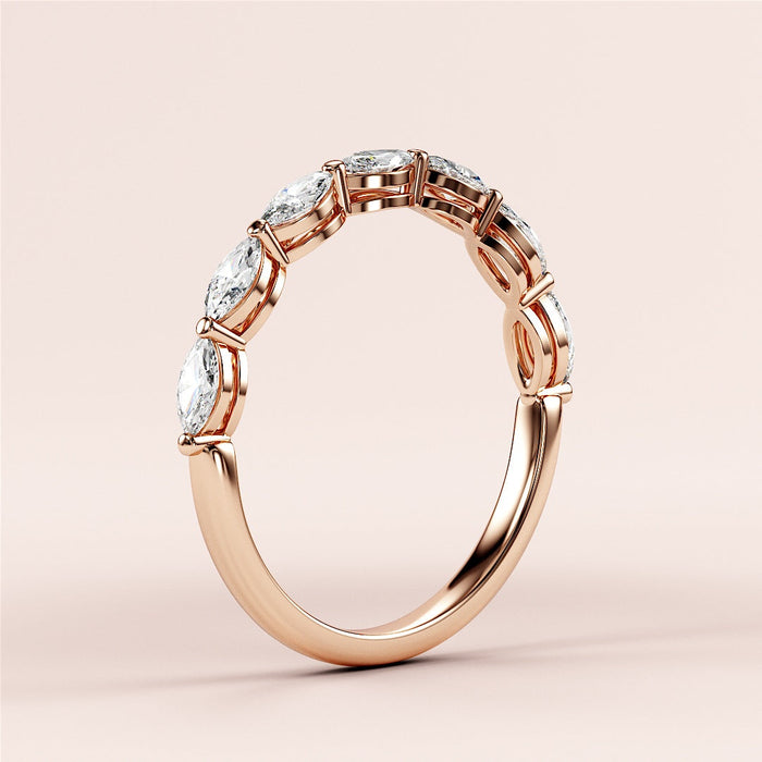 0.50 TCW Marquise Cut Lab Grown Diamond Wedding Band Gift For Her Mapple Gems