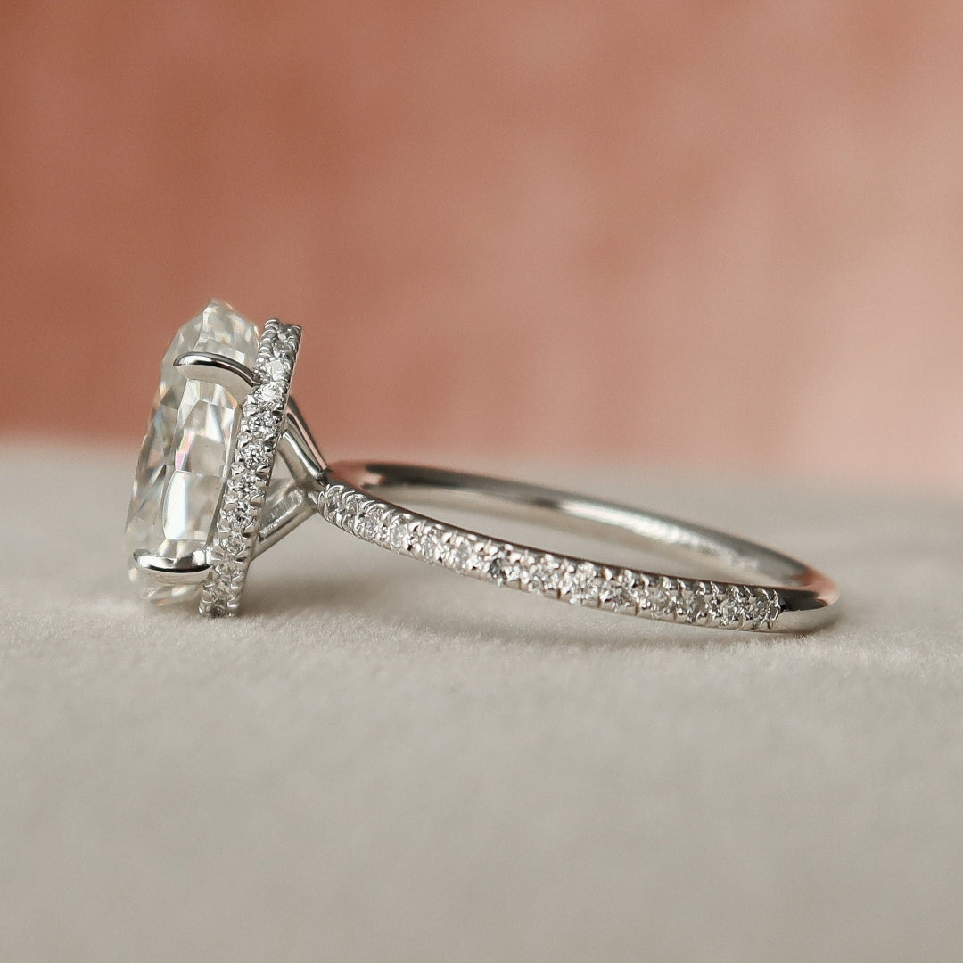 2.5 CT Oval Moissanite Engagement Ring 14k Solid Gold Ring Oval Cut Wedding Ring Oval Solitaire Ring Anniversary Gift Ring Bridal Ring